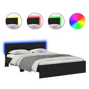 vidaXL S&auml;ngyn runko Musta tammi. 4FT Small Double Tekninen puu