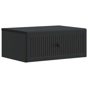 vidaXL Y&ouml;p&ouml;yt&auml;kaappi Musta 49 x 34,5 x 20 cm Tekninen puu