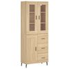 vidaXL Kaappi Sonoma tammi 69,5x34x180 cm tekninen puu