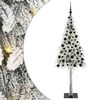 vidaXL Joulukuusi 300 LED-valoilla Valkoinen 180 cm PE ja Ter&auml;s