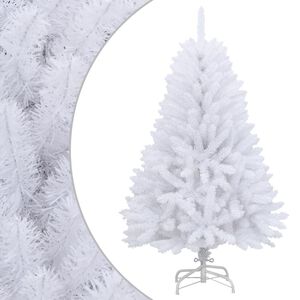 vidaXL Tekojoulukuusi saranoilla ja jalustalla valkoinen 120 cm
