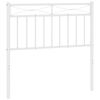 vidaXL Metallinen vaihtop&auml;&auml;ty valkoinen 90 cm