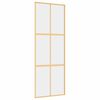 vidaXL Liukuovi kulta 76x205 cm kirkas ESG-lasi ja alumiini