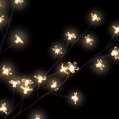 vidaXL Joulukuusi 2 000 lämpimän valk. LED-valoa kirsikankukka 500 cm