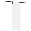 vidaXL Liukuovi 78 x 211 cm Tekninen puu Valkoinen ja musta