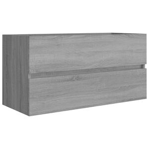 vidaXL Allaskaappi harmaa Sonoma 90x38,5x45 cm tekninen puu