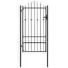 vidaXL Aitausportti ASTEN 100 x 175 cm Metalli Musta Lukittava