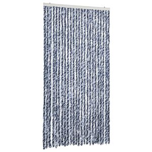 vidaXL Hy&ouml;nteisverho sininen ja valkoinen 100x230 cm chenille