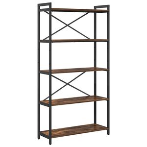 vidaXL Kirjahylly 80 x 30 x 155 cm Tekninen puu Savup&auml;hkin&auml;