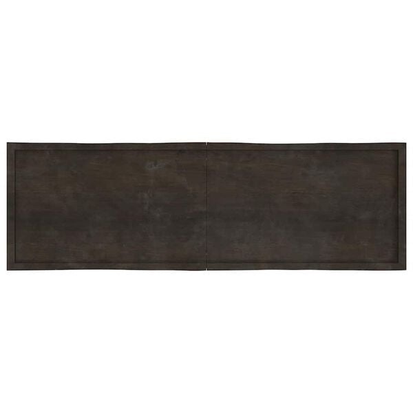 vidaXLPöytälevy ruskea 200x60x(2-4)cm käsitelty täystammi elävä reuna