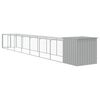 vidaXL Kanakoppi/ulkotila v.harmaa 110x813x110 cm galvanoitu ter&auml;s