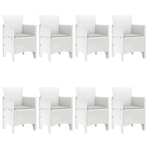 vidaXL Piharuokailu setti 9 pcs Valkoinen Polt-kivenn&auml;isruoho