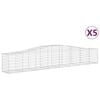 vidaXL Kaarevat kivikorit 5 kpl 400x50x60/80 cm galvanoitu rauta