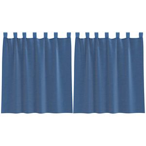 vidaXL Voile-verhot lenkeill&auml; 2 kpl tummansininen 140x140 cm