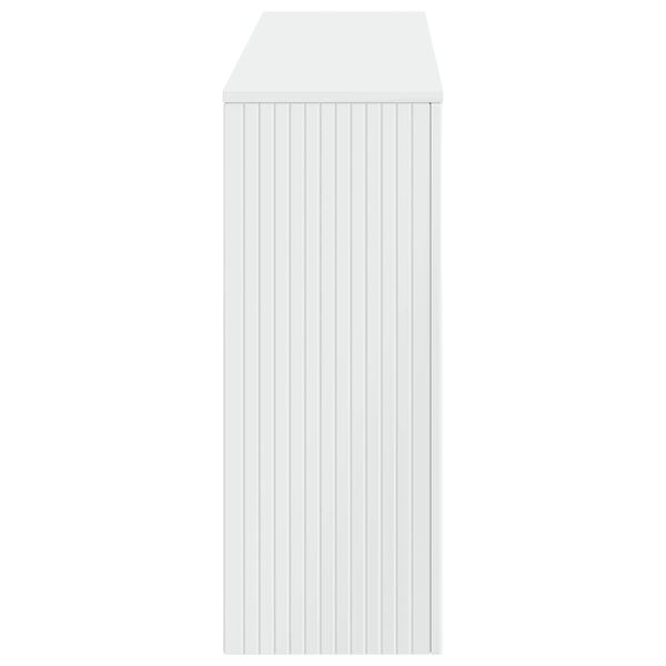 vidaXL Konsolip&ouml;yt&auml; Kiilt&auml;v&auml; Valkoinen 155 x 29 x 74 cm K&auml;sitelty puu