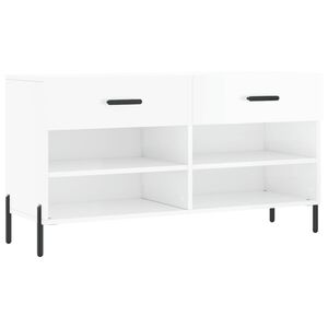 vidaXL Kenk&auml;kaappi korkeakiilto valkoinen 102x35x55 cm tekninen puu