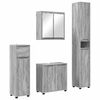 vidaXL Kylpyhuonekalustesetti 4 kpl Harmaa Sonoma 30,5 x 30 x 195 cm