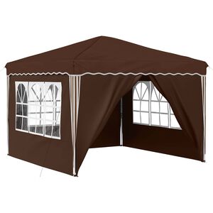 vidaXL Pop-up Juhlateltta 288 x 288 x 245 cm Ruskea Oxford-kangas