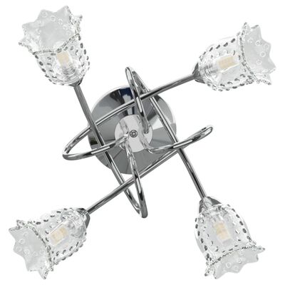 vidaXL Kattovalaisin lasikukkavarjostimilla 4 G9 LED-valoille