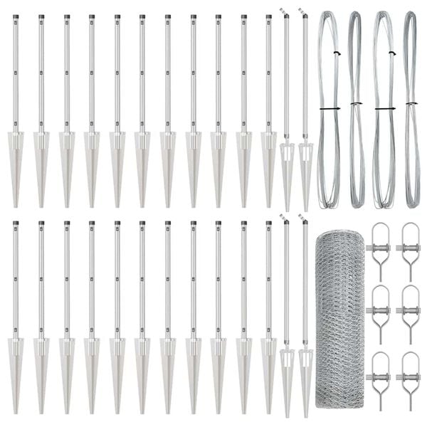 vidaXL Aitalatu Hopea 50 x 0,8 m (25 mm verkko) Ter&auml;s