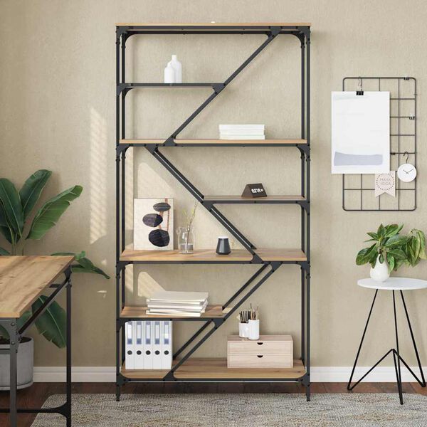 vidaXL Kirjahylly Artisan tammi 91 x 36 x 176 cm Tekninen puu