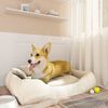vidaXL Koiran s&auml;nky tyynyill&auml; beige 75x58x18 cm Oxford kangas