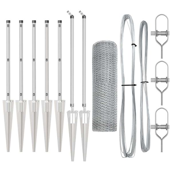 vidaXL Aitalatu Hopea 10 x 1 m (13 mm verkko) Ter&auml;s