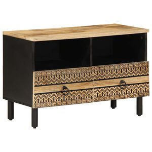 vidaXL TV-kaappi musta 70x33,5x46 cm massiivipuuta mango