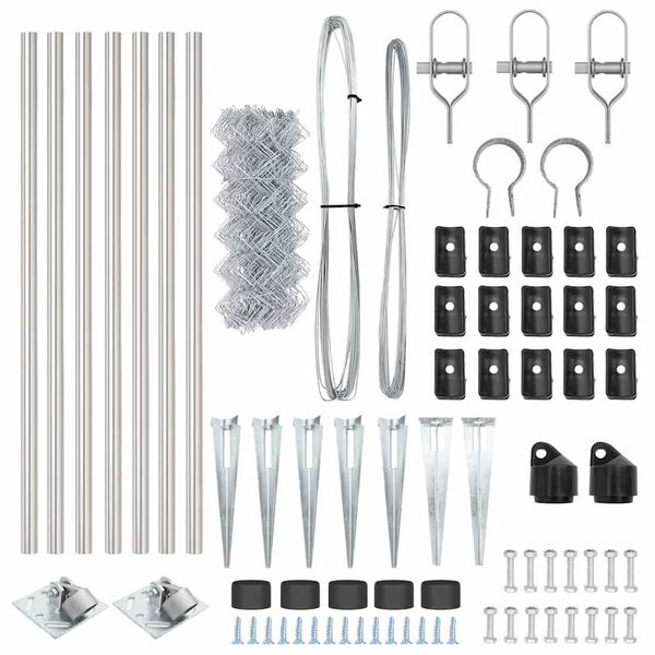vidaXL Aitalatu Hopea 10 x 0,6 m (40 x 40 mm verkko) Ter&auml;s