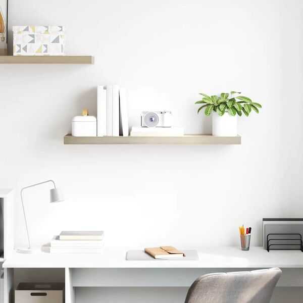 vidaXL Kelluva sein&auml;hylly tammi 90x23,5x3,8 cm MDF