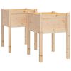 vidaXL Puutarhan kukkalaatikot 2 kpl 50x50x70 cm t&auml;ysi m&auml;nty