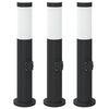 vidaXL Pollarivalaisimet pistorasialla 3 kpl 50 cm ruostumaton ter&auml;s IP44