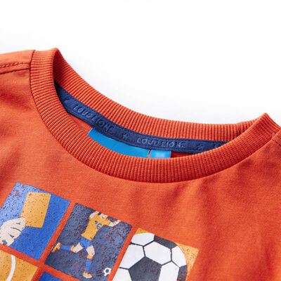 Lasten pitkähihainen T-paita oranssi 92