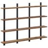 vidaXL Sein&auml;hylly Vanha puu 102 x 13.5 x 80 cm Tekninen puu