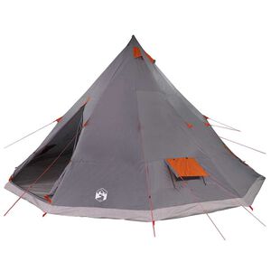 vidaXL Tipi-teltta Harmaa ja oranssi 560 x 560 x 300 cm taffeta