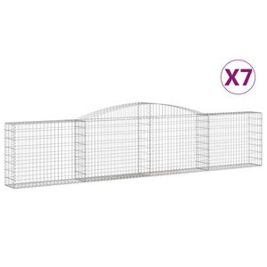vidaXL Kaarevat kivikorit 7 kpl 400x30x80/100 cm galvanoitu rauta