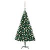 vidaXL Tekojoulukuusi palloilla esivalaistu vihre&auml; 120 cm PVC
