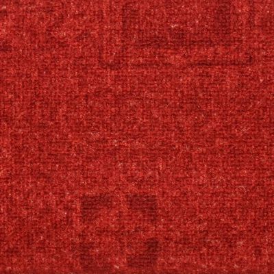 vidaXL Itsekiinnittyvät porrasmatot 15 kpl punainen 65x21x4 cm