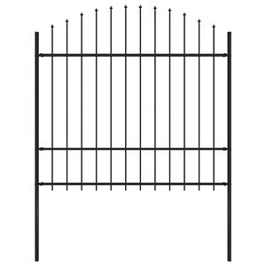 vidaXL Puutarha-aita keih&auml;sk&auml;rkinen ter&auml;s 181x175 cm musta