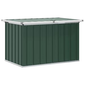 vidaXL Puutarhan s&auml;ilytyslaatikko vihre&auml; 109x67x65 cm