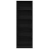 vidaXL Kirjahylly Musta tammi. 60 x 24 x 176 cm Tekninen puu