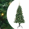 vidaXL Nurkkateko joulupuu jalustalla Vihre&auml; 150 cm PVC ja metalli
