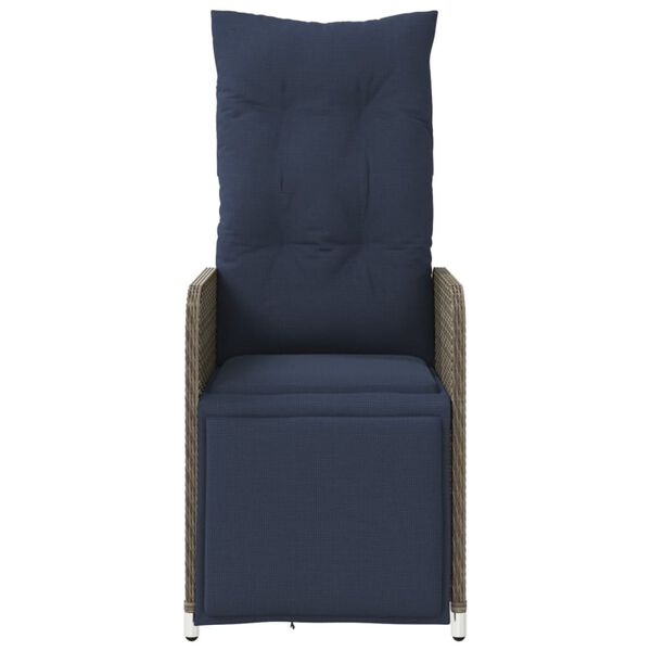 vidaXL Lepotuolit puutarhaan 2 kpl tyynyill&auml; harmaa polyrottinki