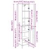 vidaXL Korkea kaappi Vanha Puu 69,5 x 34 x 180 cm Tekninen puu