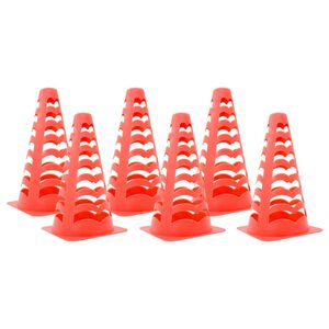 vidaXL Jalkapallokartiot 6 kpl pinottavat oranssi 13x13x22,5 cm