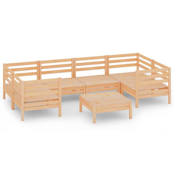 vidaXL 7-osainen Puutarhasohvasarja t&auml;ysi m&auml;nty