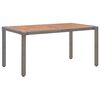 vidaXL Puutarhap&ouml;yt&auml; harmaa 150x90x75 cm polyrottinki ja akaasiapuu