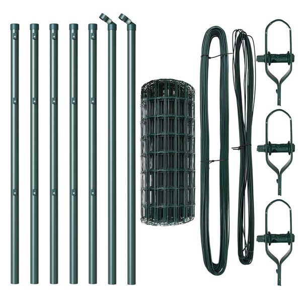 vidaXL Aita ja Tuki Vihre&auml; 0,6 x 10 m Ter&auml;s ja PVC