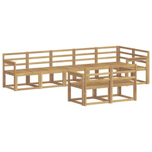 vidaXL Ulkosohvakokoelma 8 pcs valkoinen Tihe&auml; akasiapuu