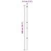 vidaXL Aidan pylväät 7 pcs Harmaa Ø32mm 200 cm Galvanoitu teräs